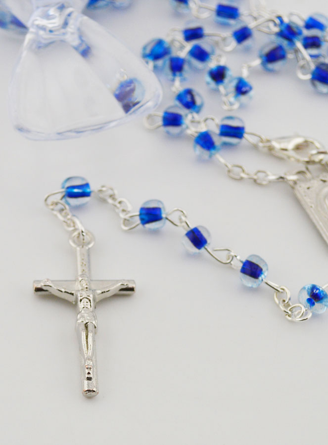 Chapelet en Perles Bleues Boite Bonbon Enfant (pic 3)