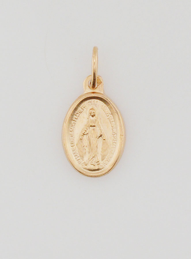 Médaille Miraculeuse Plaqué Or 13mm (pic 3)