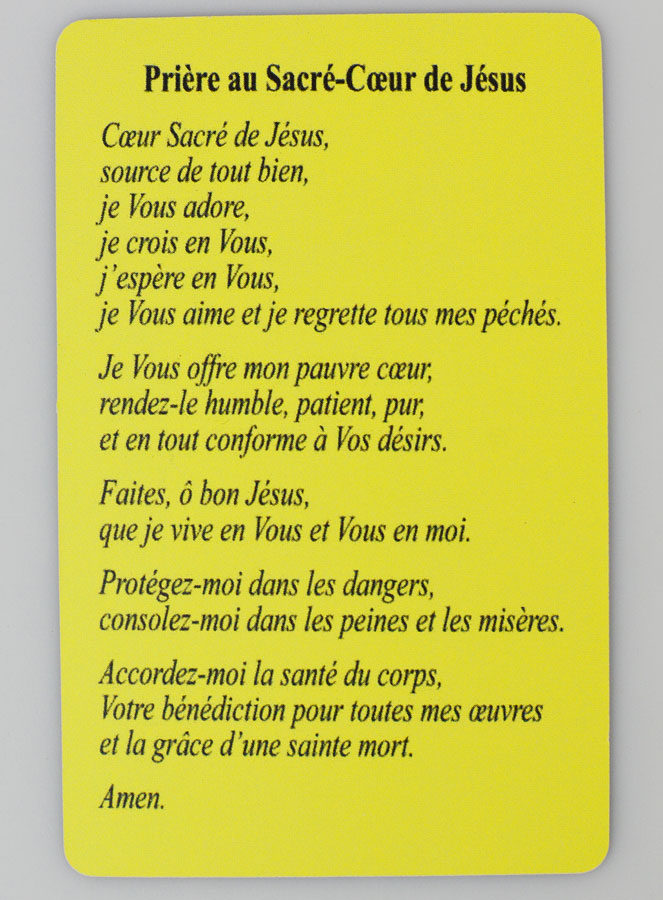 Carte de prière Sacré-Coeur de Jésus (pic 4)