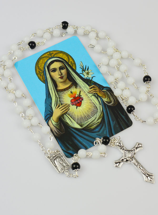 Chapelet Sacré Coeur de Marie en Perles (pic 3)