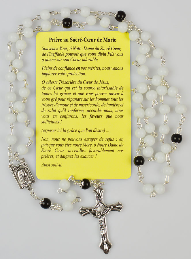 Chapelet Sacré Coeur de Marie en Perles (pic 4)