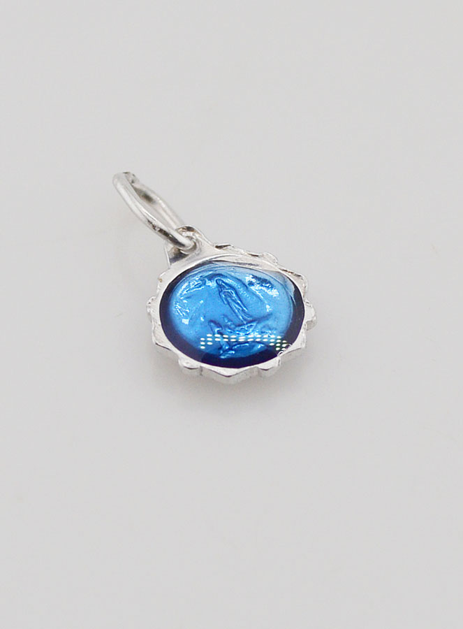 Médaille Vierge Marie - Bleu (pic 4)