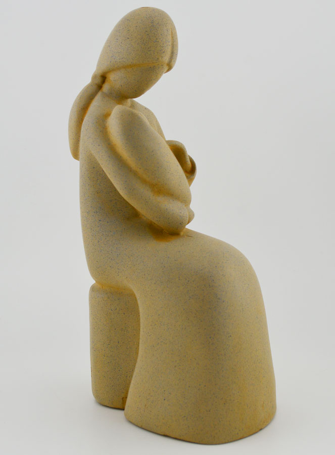 Statue Vierge Marie à l'Enfant Granit Lissée (pic 3)