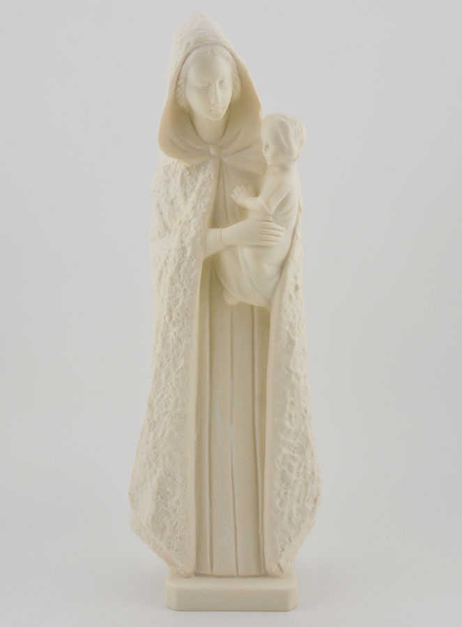 Statue Vierge Marie au Manteau Ton Ivoire (pic 1)