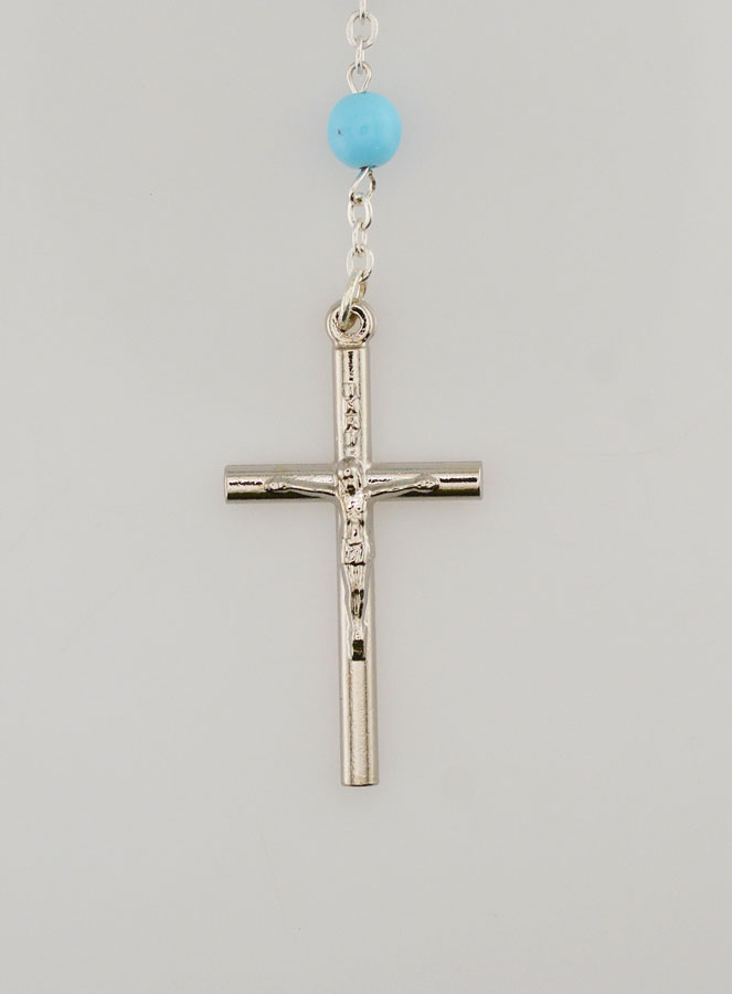 Chapelet en Perles de Verres - Bleues (pic 3)