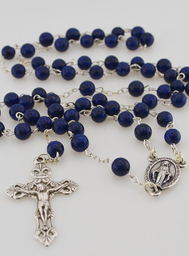 Chapelet Fashion Perles Lapis Lazuli (pic 2)