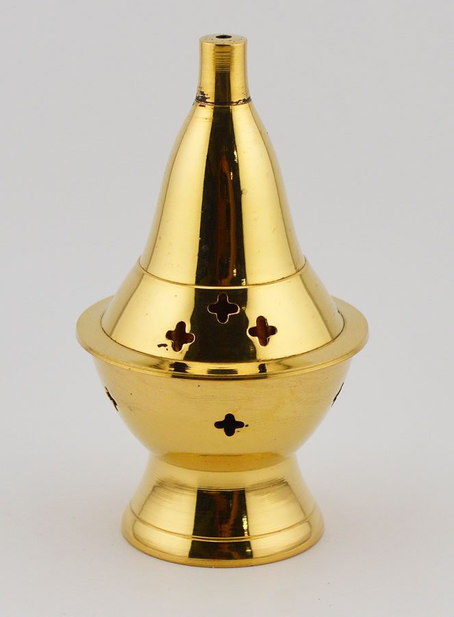 Brûle encens Religieux - Laiton Doré (pic 1)