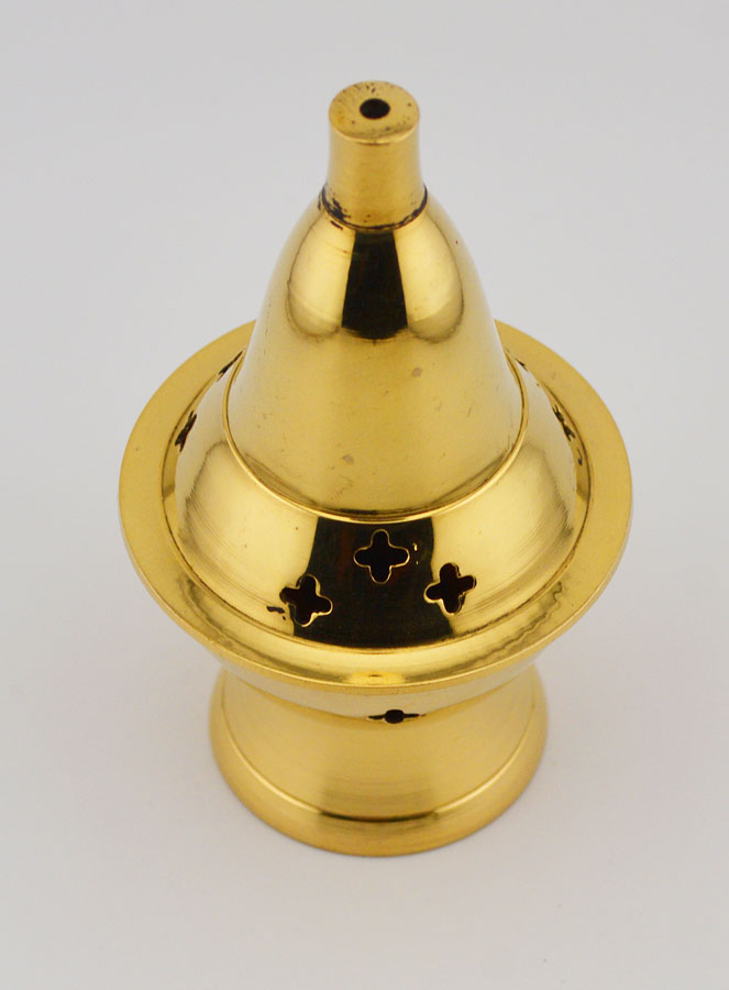 Brûle encens Religieux - Laiton Doré (pic 2)