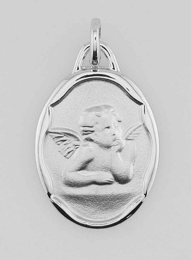 Médaille Ange-Gardien en Argent Massif (pic 1)