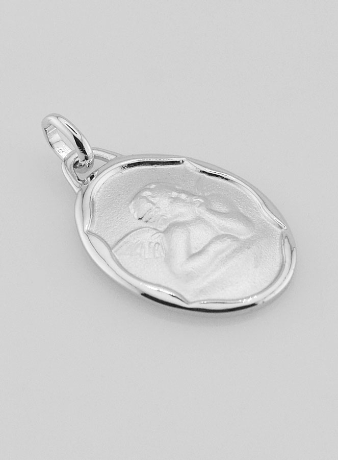 Médaille Ange-Gardien en Argent Massif (pic 2)