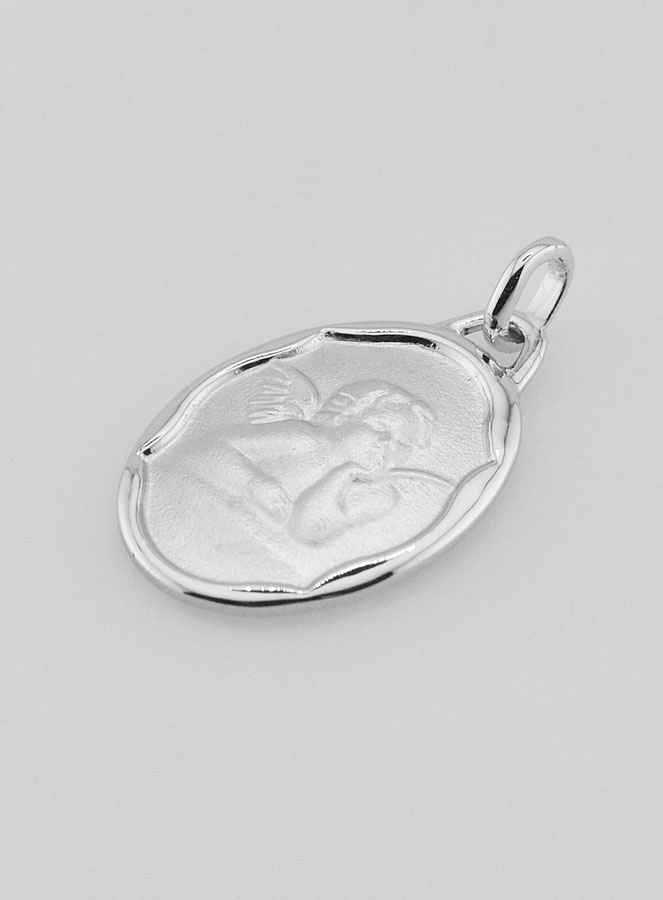 Médaille Ange-Gardien en Argent Massif (pic 3)