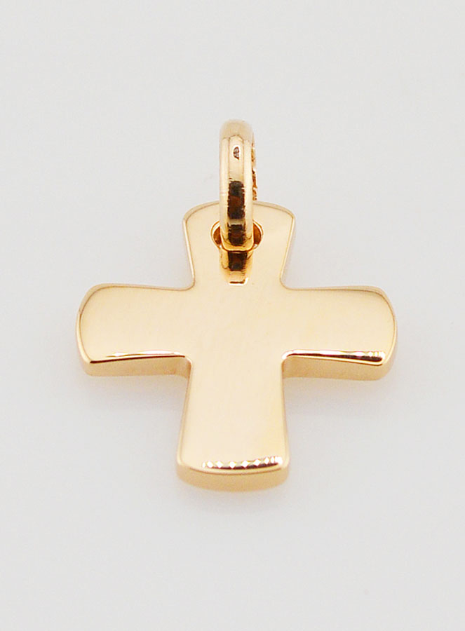 Pendentif Croix Carrée en Plaqué Or - 16mm (pic 4)