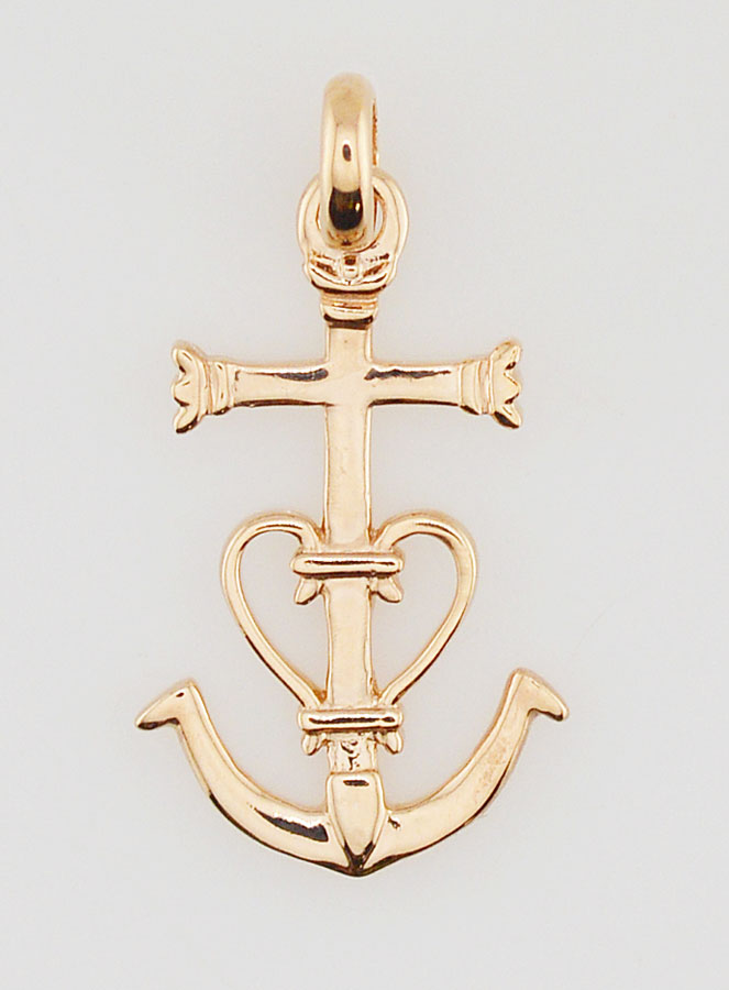 Pendentif Croix de Camargue Plaqué Or - 18mm (pic 1)