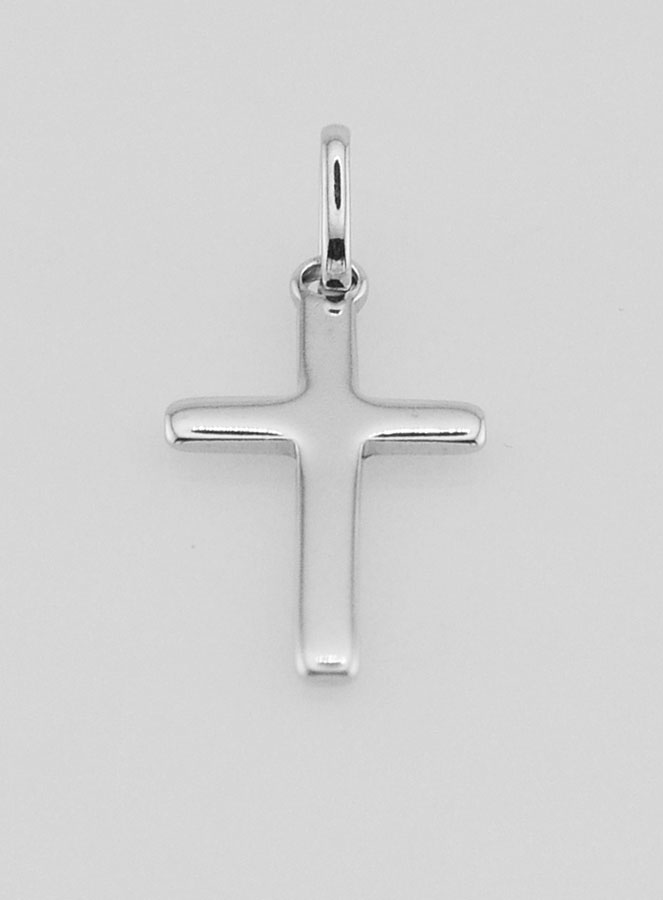 Pendentif Croix Simple en Argent 18mm (pic 2)