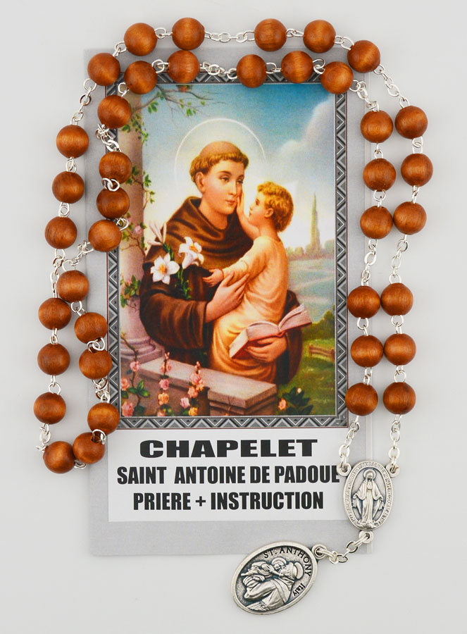 Chapelet Saint Antoine - Grains en Bois (pic 1)
