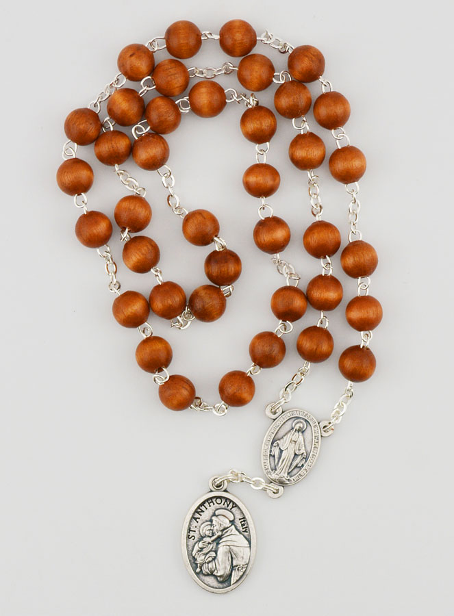 Chapelet Saint Antoine - Grains en Bois (pic 2)