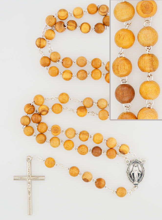 Chapelet en Bois Médaille Vierge Miraculeuse (pic 1)