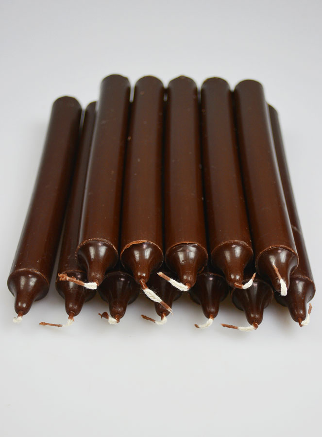 12 Bougies Teintées Masse de Prières Chocolat (pic 2)