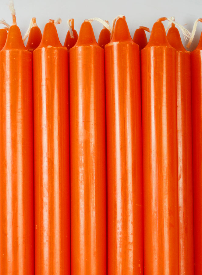12 Bougies Teintées Masse de Prières Orange (pic 3)