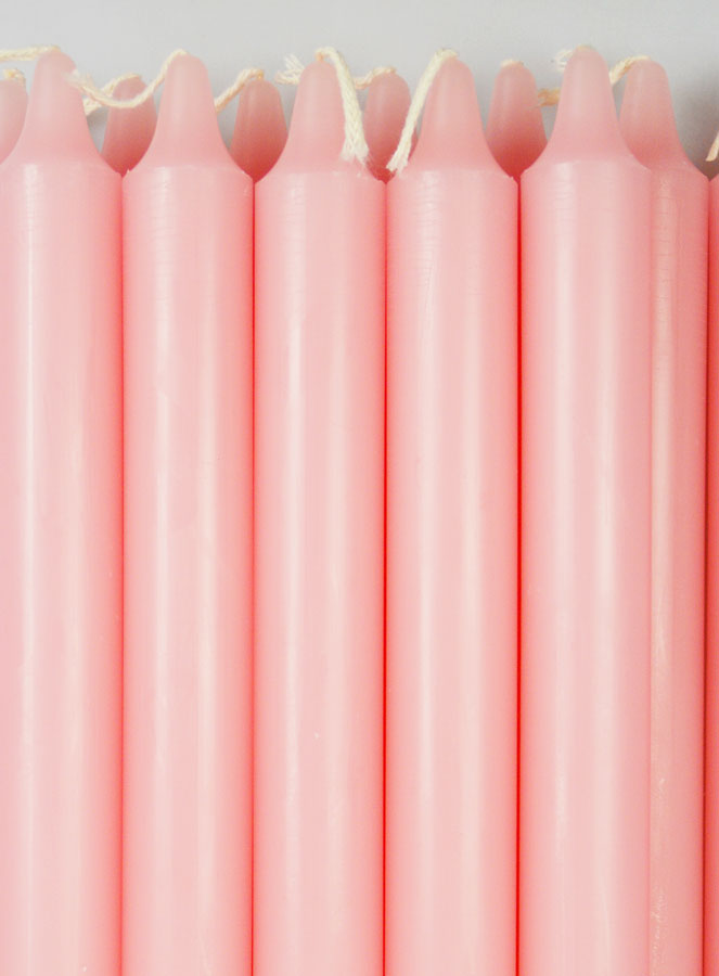12 Bougies Teintées Masse de Prières Rose Pâle (pic 3)