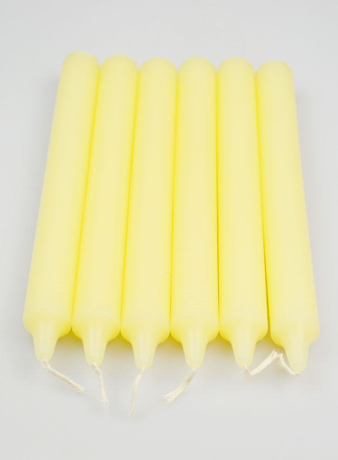 6 Bougies Teintées Masse Couleur Ivoire (pic 2)