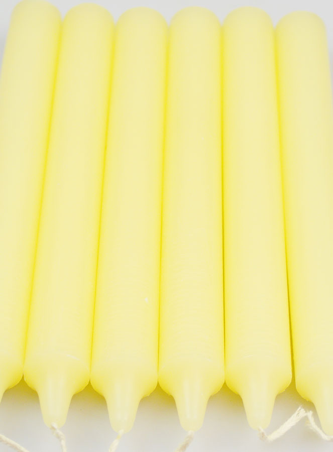 6 Bougies Teintées Masse Couleur Ivoire (pic 4)