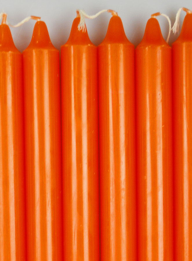 6 BougiesTeintées Masse Couleur Orange (pic 3)