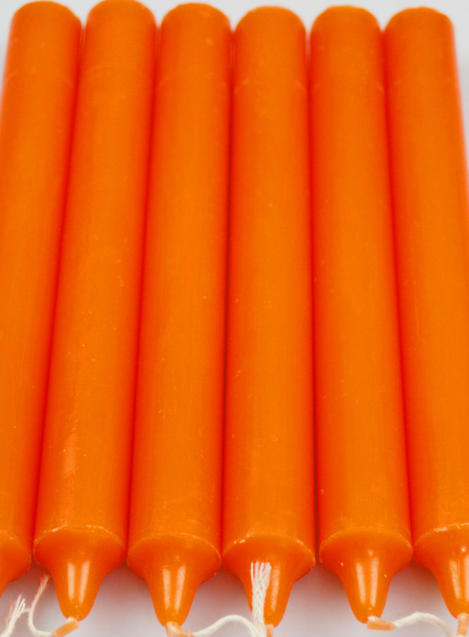 6 BougiesTeintées Masse Couleur Orange (pic 4)
