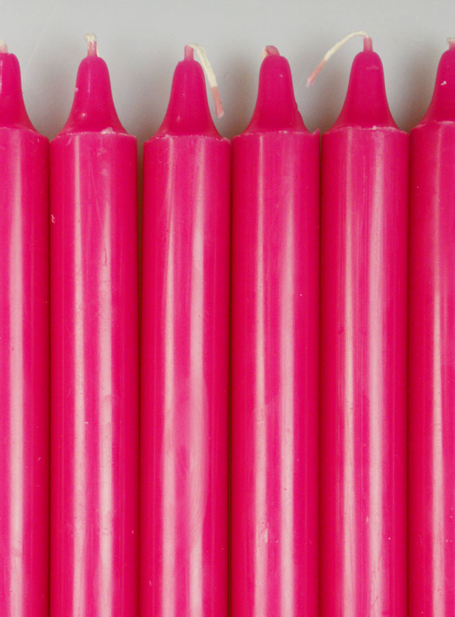6 Bougies Teintées Masse Couleur Rose (pic 3)