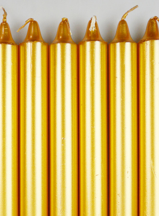 6 Bougies Couleur Or (pic 3)