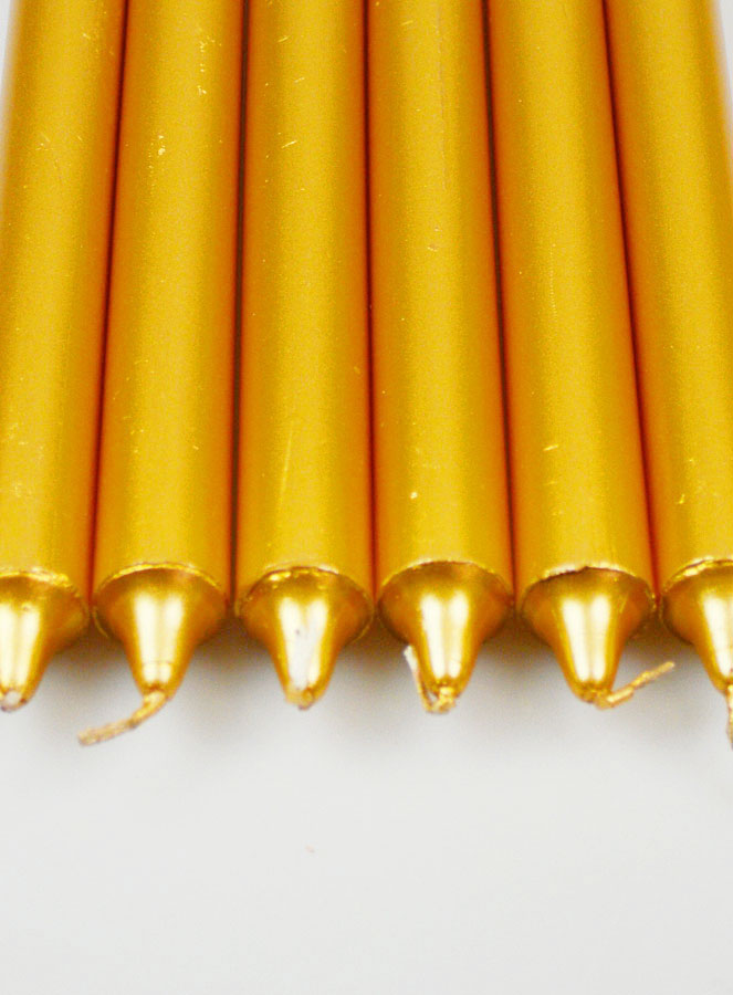 6 Bougies Couleur Or (pic 4)