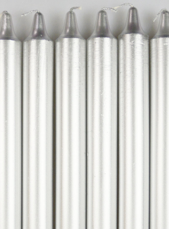 6 Bougies Couleur Argent (pic 3)