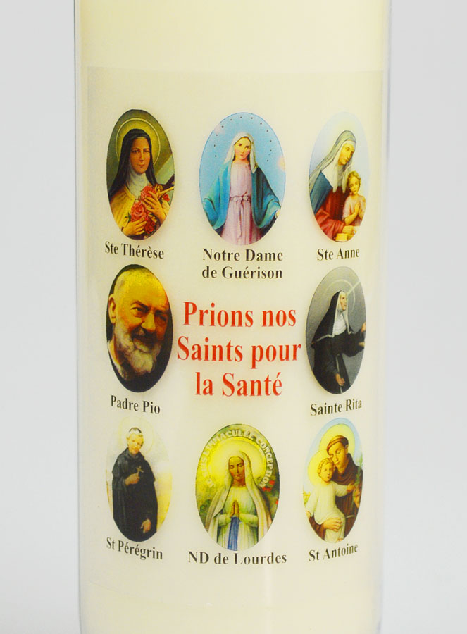 Bougie de Neuvaine Prier nos Saints pour les Malades - 17.5cm (pic 3)