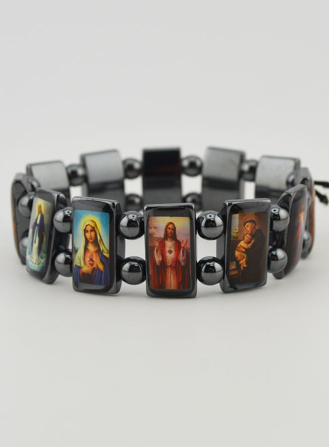 Bracelet des Saints Protecteurs - Hématite Noire (pic 1)
