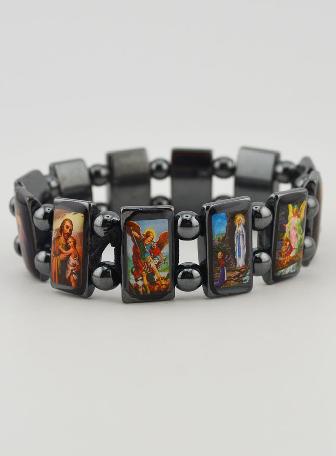 Bracelet des Saints Protecteurs - Hématite Noire (pic 2)
