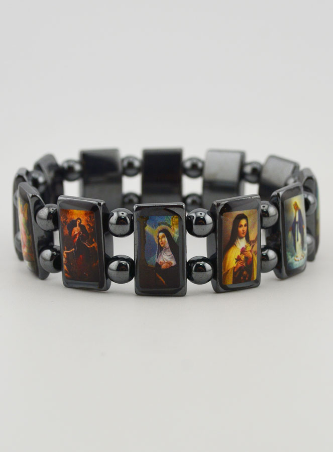 Bracelet des Saints Protecteurs - Hématite Noire (pic 3)