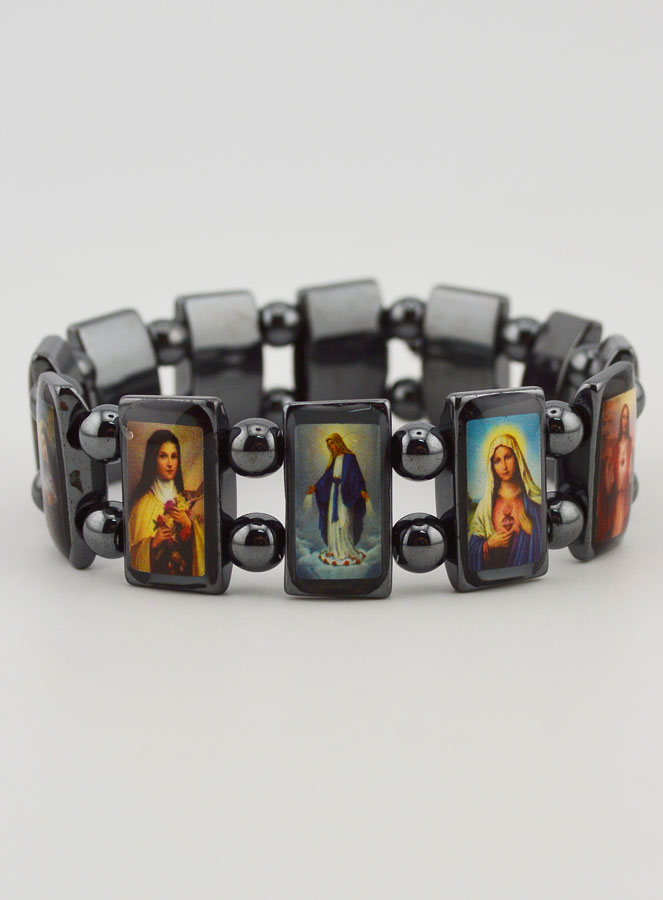 Bracelet des Saints Protecteurs - Hématite Noire (pic 4)