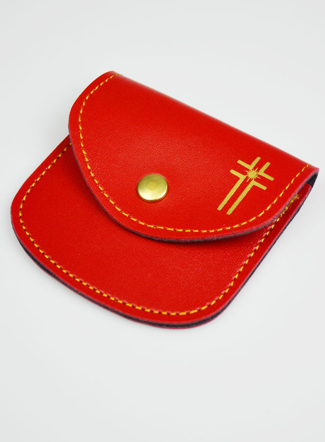 Pochette à Chapelet Rouge - Cuir (pic 2)