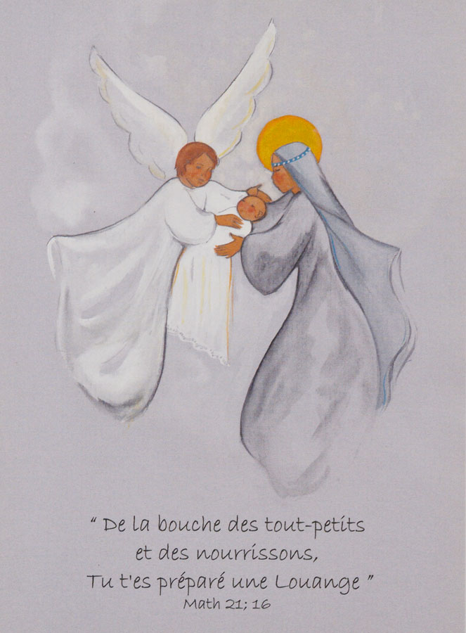 Carte de Baptême Vierge Marie et L'Ange - 10 X 15cm (pic 1)