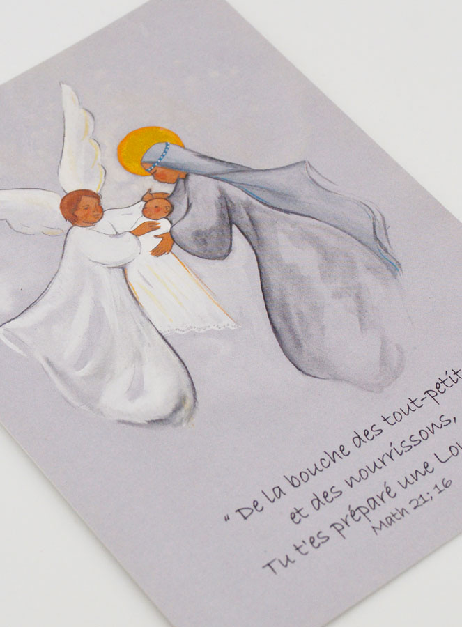 Carte de Baptême Vierge Marie et L'Ange - 10 X 15cm (pic 2)