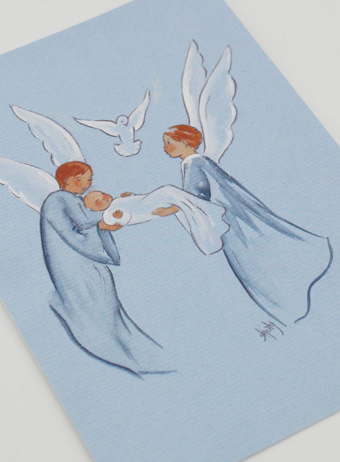 Carte de Baptême - Ange Esprit Saint - 10 X 15cm (pic 3)