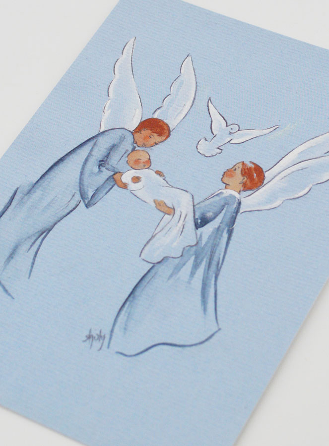 Carte de Baptême - Ange Esprit Saint - 10 X 15cm (pic 4)