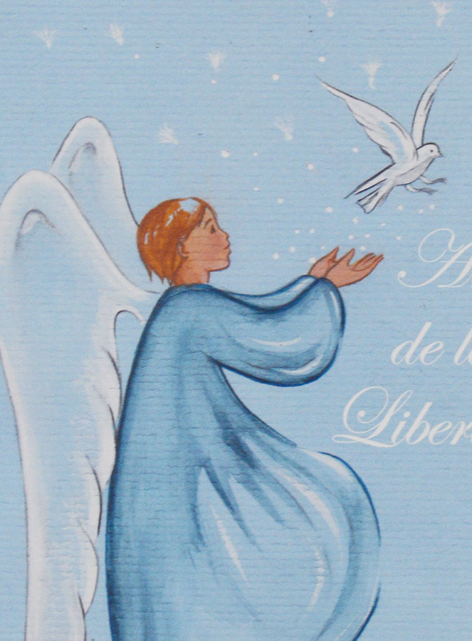 Carte de Confirmation Bleue - Ange de la Liberté - 10 X 15cm (pic 2)