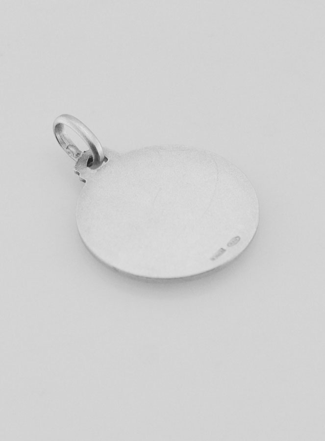 Médaille Sacré Coeur de Jésus en Argent Massif - 18mm (pic 4)