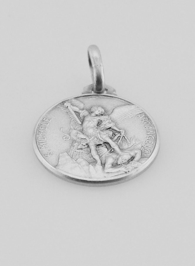 Médaille Saint Michel en Argent Massif - 16mm (pic 2)