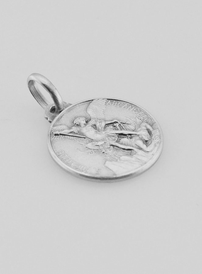 Médaille Saint Michel en Argent Massif - 16mm (pic 3)