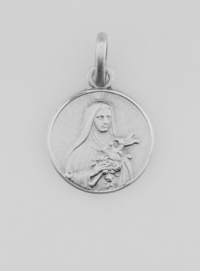 Médaille Sainte Thérèse en Argent Massif - 12mm (pic 1)