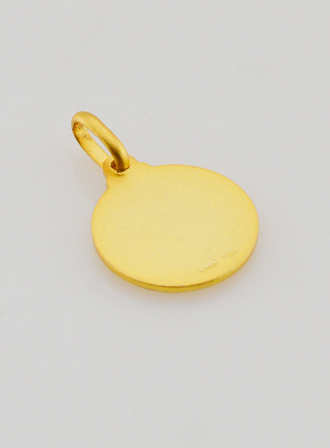 Médaille Sacré Coeur de Jésus en Plaqué Or - 14mm (pic 4)