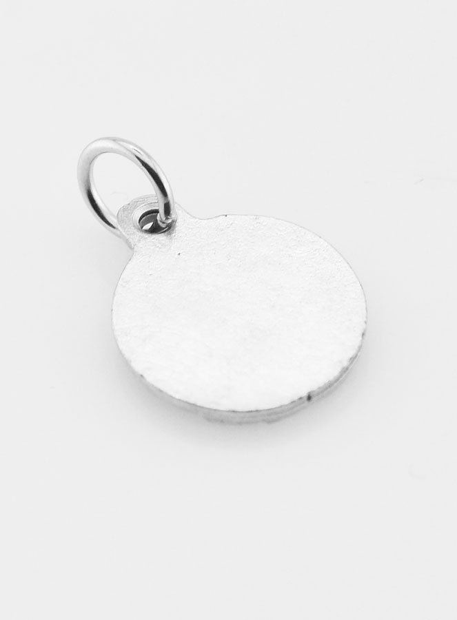 Médaille Saint Nicolas en Métal Argenté - 14mm (pic 4)