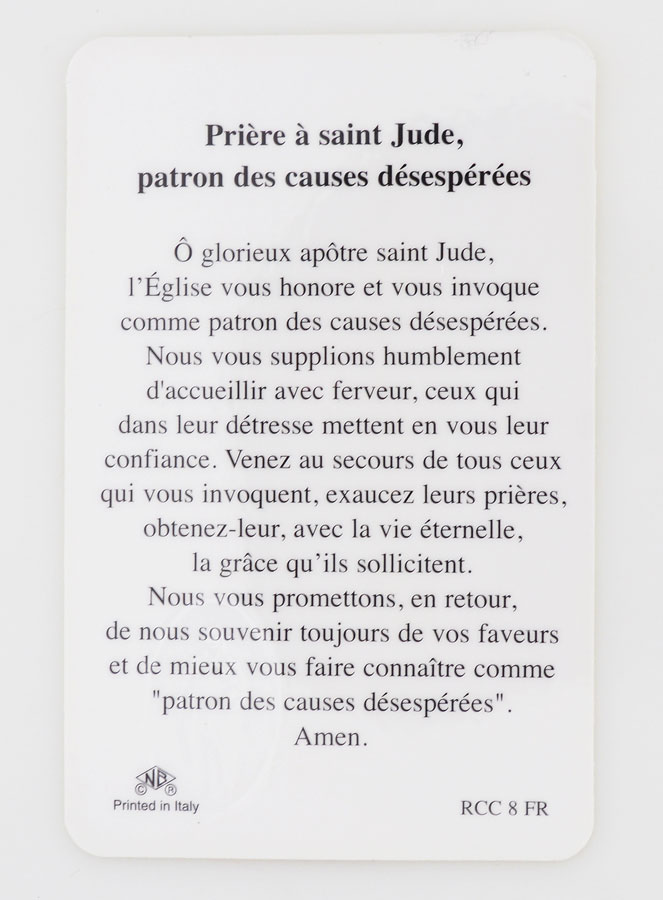Carte de Prière Médaille Saint Jude (pic 2)